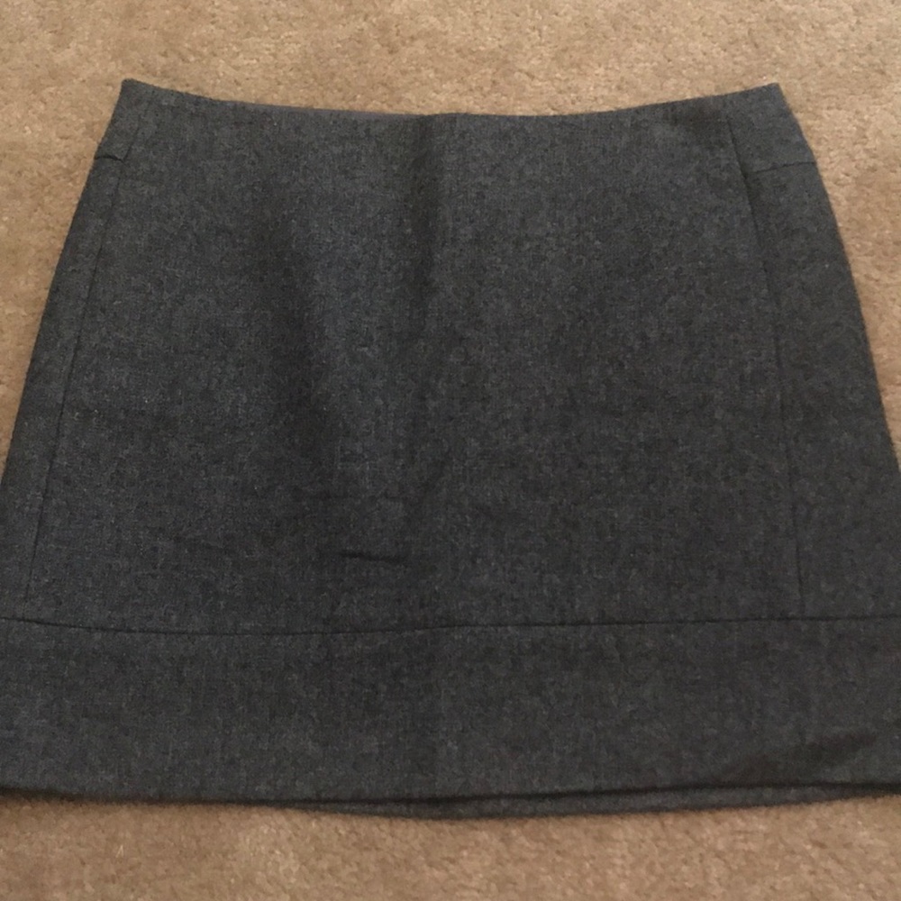 Gray Wool Skirt